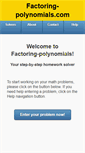 Mobile Screenshot of factoring-polynomials.com